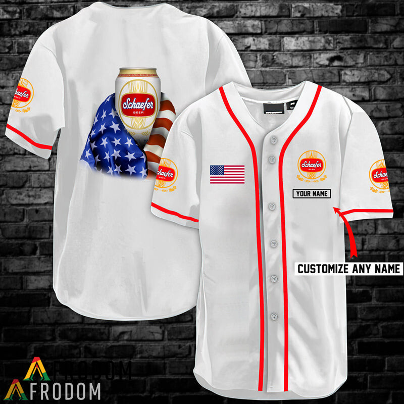 Personalized SchaeferBeer UsaFlag Jersey Shirt HU