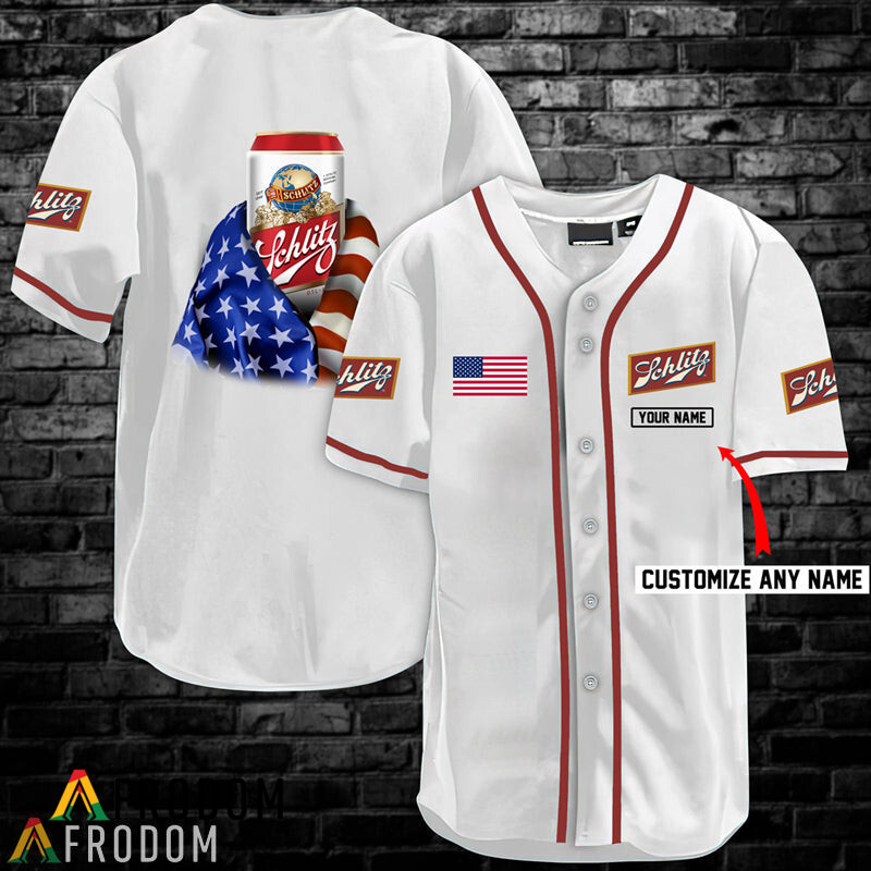 Personalized SchlitzBeer UsaFlag Jersey Shirt HU