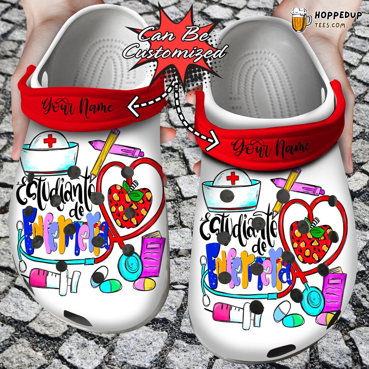 Personalized School Registered Nurse Theme Comfortable Clogs Footwear