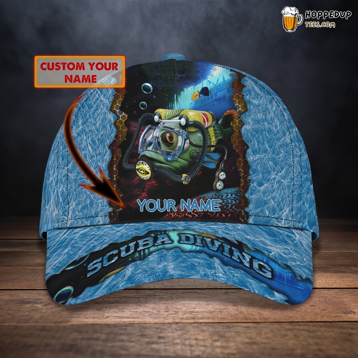 Personalized Scuba Diving Adventure Classic Cap 3D Unique Marine Design