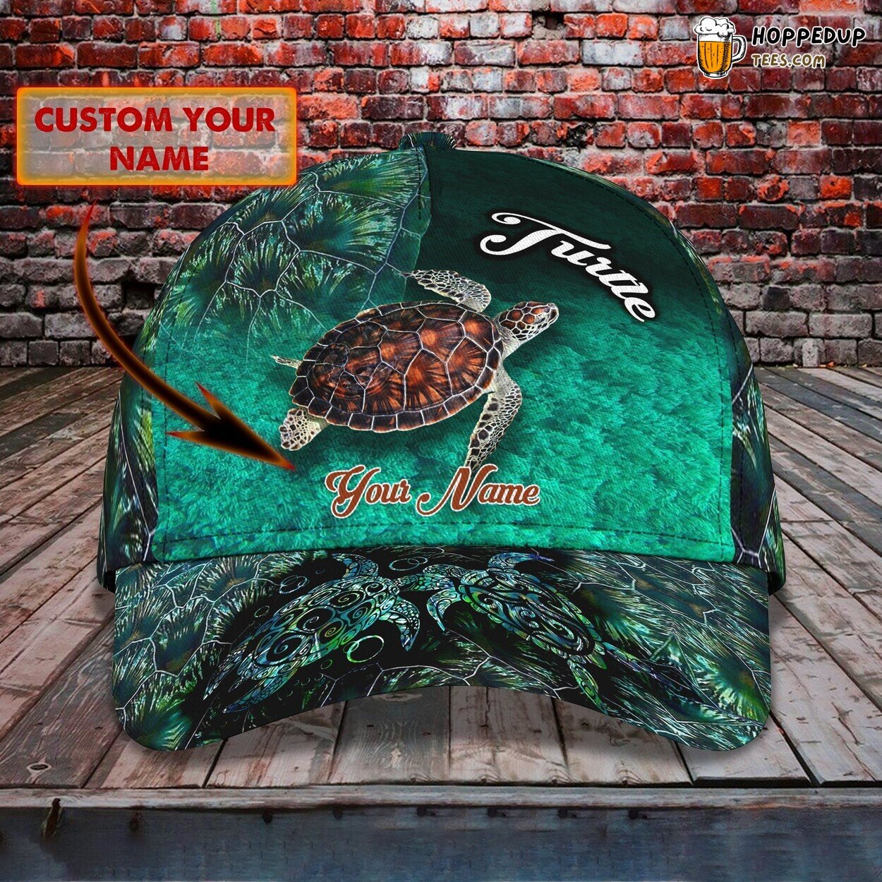 Personalized Sea Turtle Lover Classic Cap 3D Unique Marine Life Design