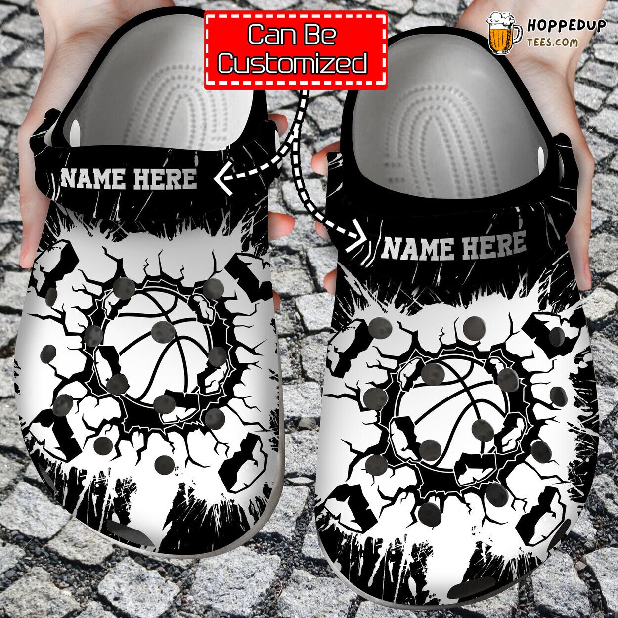 Personalized Smashing Basketball Theme Comfortable Unique Clogs