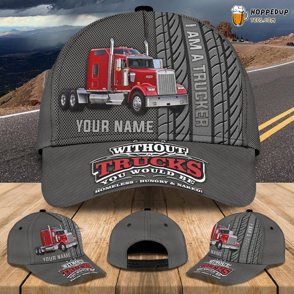 Personalized Snapback Cap Trucker Design Unique Gift Driver Trucker Friends