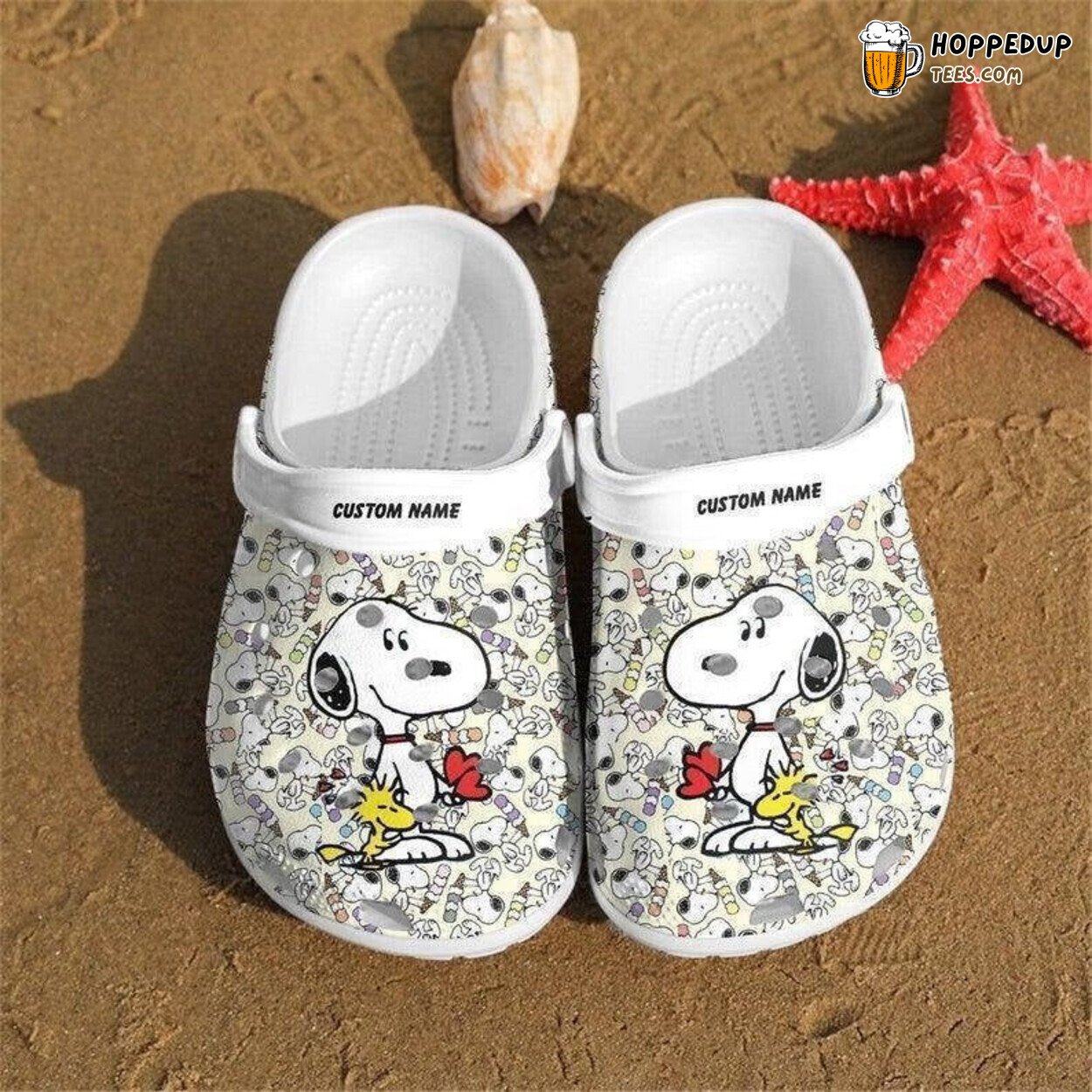 Personalized Snoopy Comfortable Men Women Classic Water Clog Shoes Design