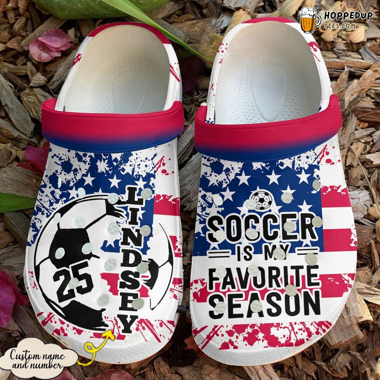 Personalized Soccer Favorite Season Theme Comfortable Clogs Sport Shoes