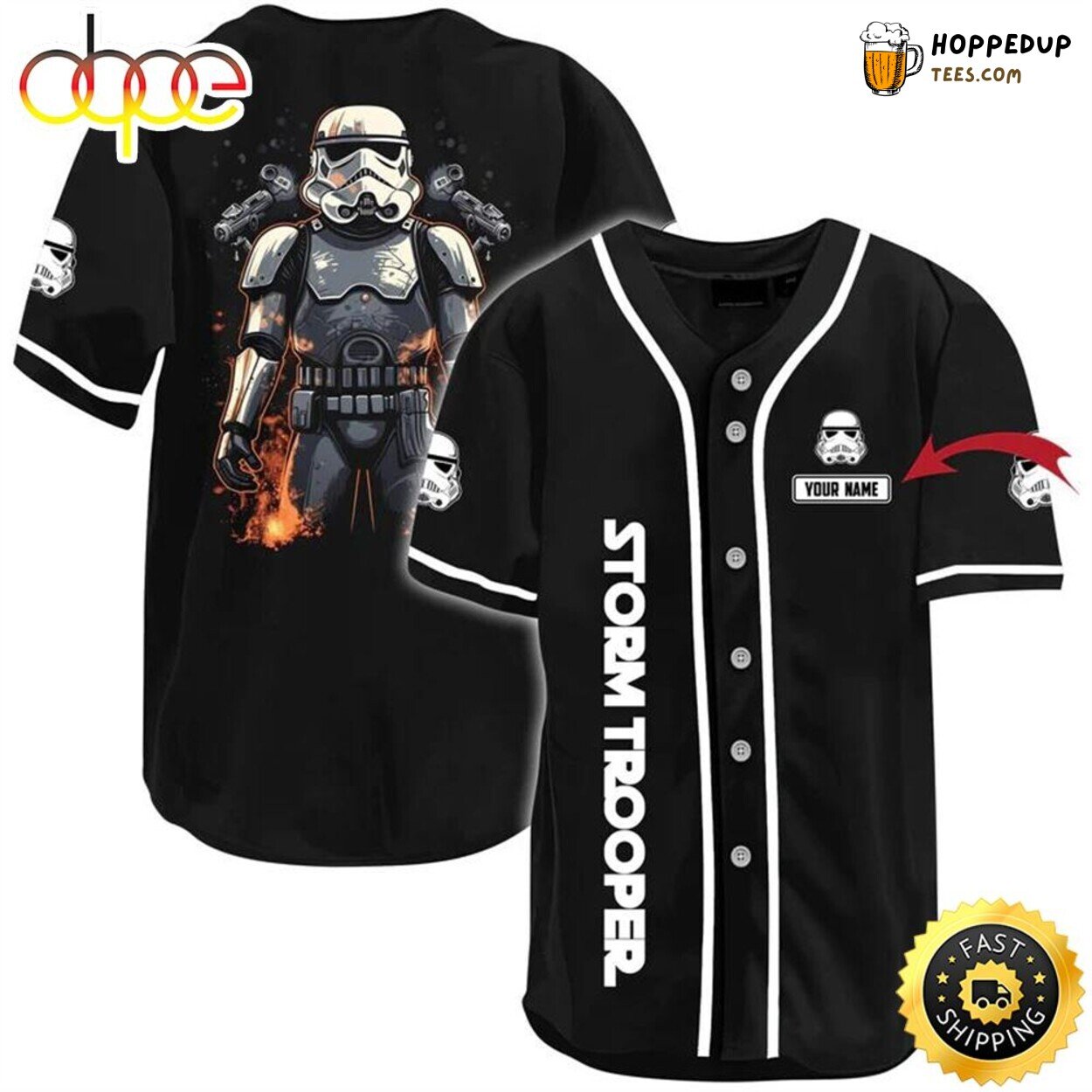 Personalized Star Wars Stormtrooper Inspired Unique Baseball Jersey Shirt