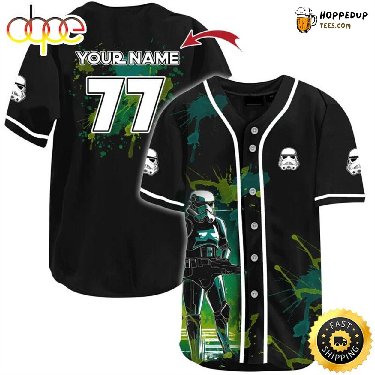 Personalized Star Wars Stormtrooper Lovers Design Baseball Jersey Shirt