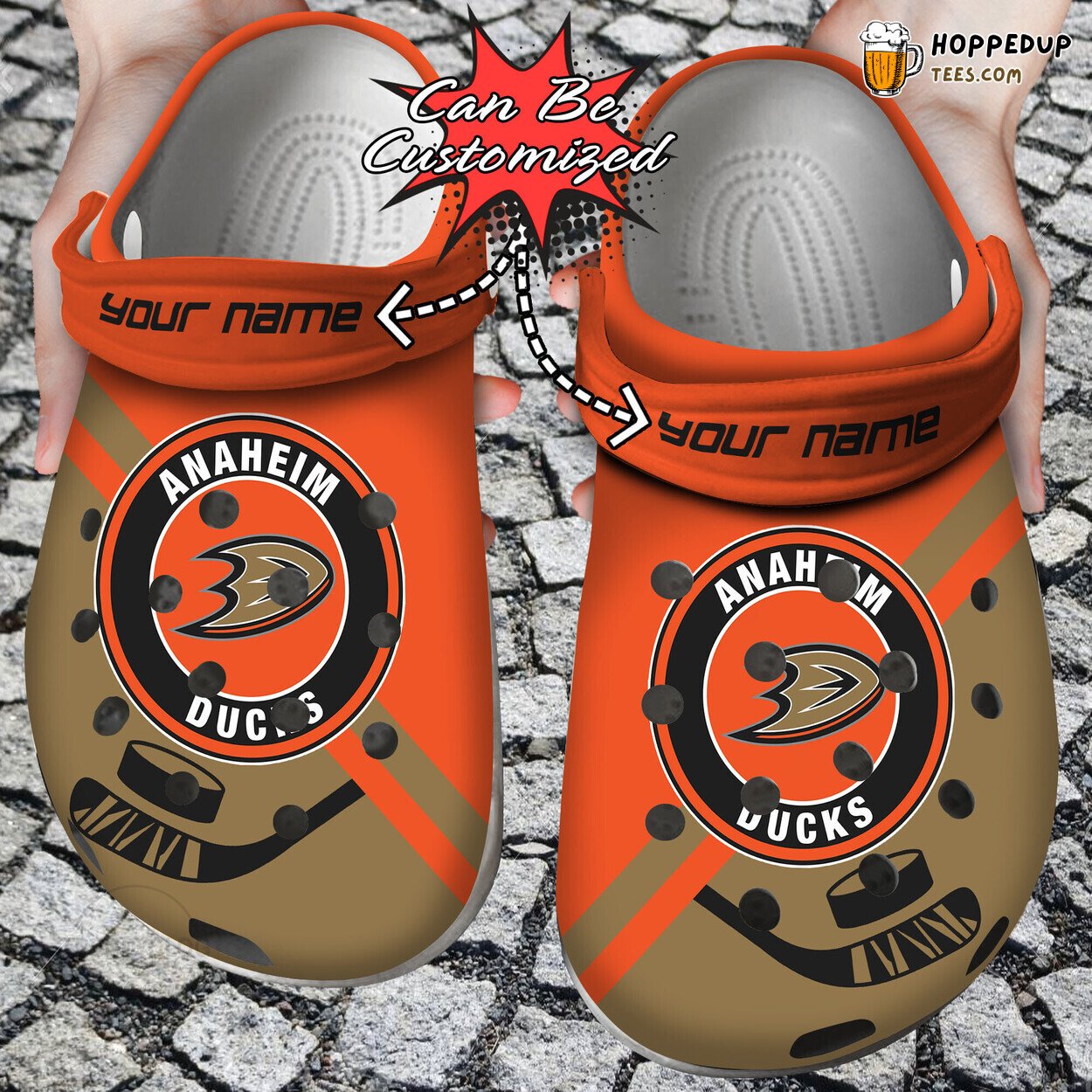 Personalized Team Hockey Puck New Unique Comfortable Clog Shoes