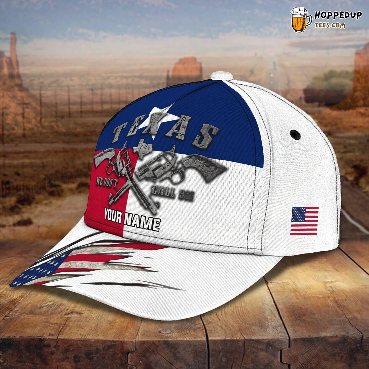 Personalized Texas 3D Baseball Cap Classic Full Print American Pride Hat