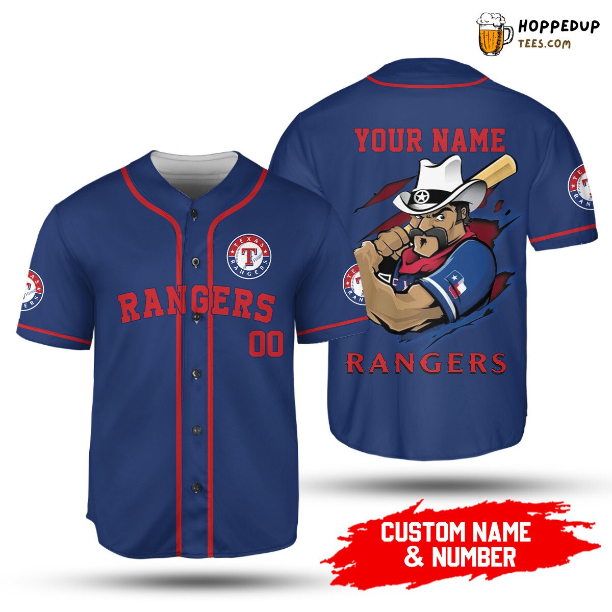 Personalized Texas Rangers Unisex MLB Baseball Jersey Authentic Style