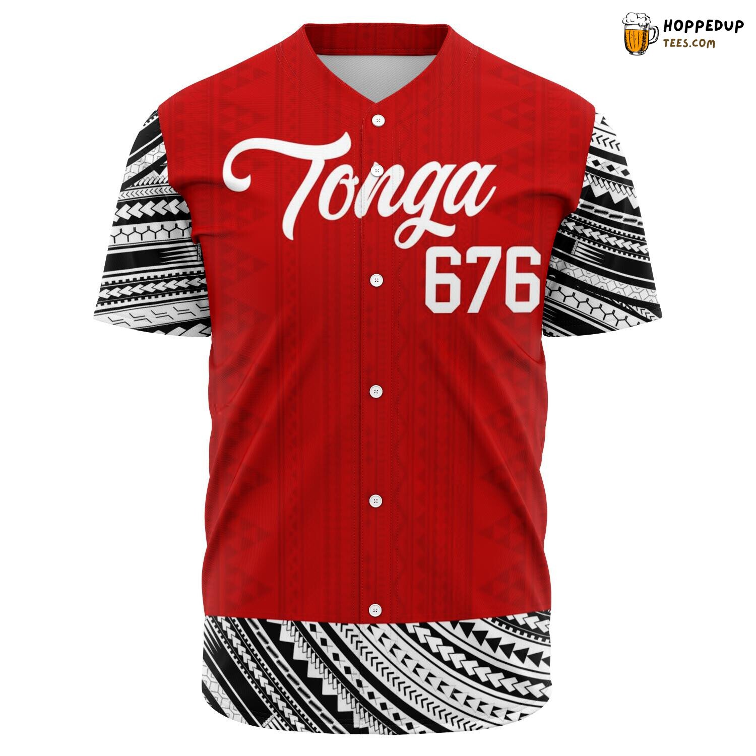 Personalized Tonga 676 Polynesian Baseball Tee Jersey Shirts 3D