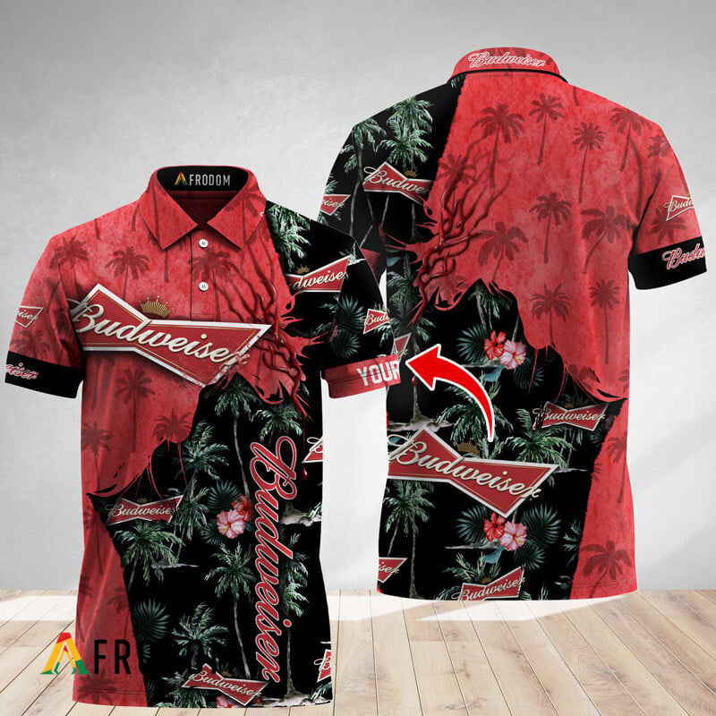 Personalized Tropical Budweiser God Polo Shirt HU