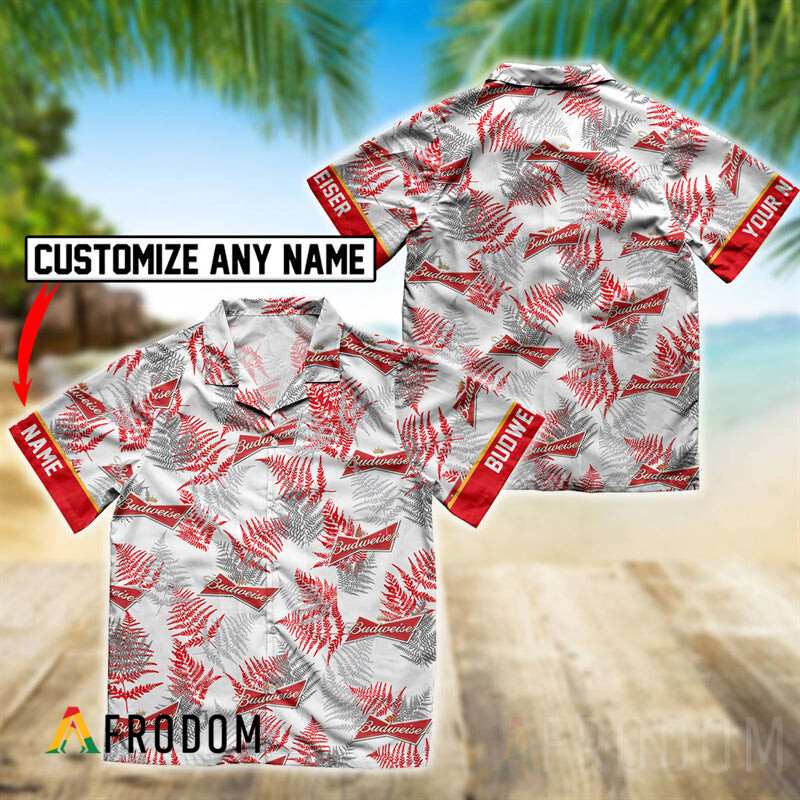 Personalized Tropical Budweiser Hawaiian Shirt Theme HU