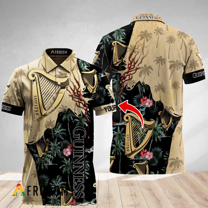 Personalized Tropical Guinness God Polo Shirt HU