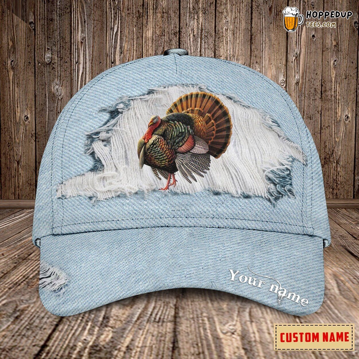 Personalized Turkey Hunting Cap Special Gift Birthday Papa Husband Son
