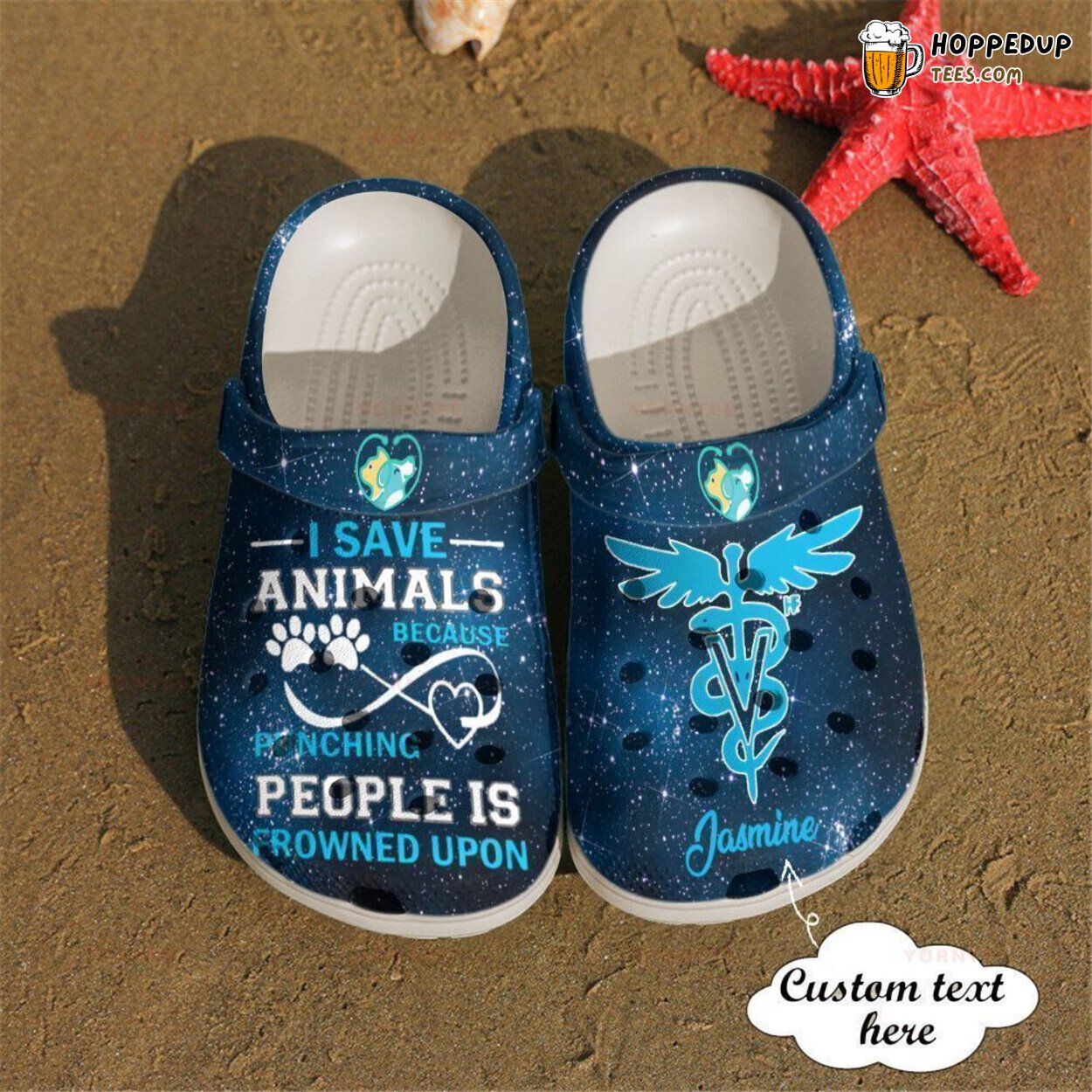 Personalized Vet Tech Save Animals Rubber Clog Shoes Comfort Gift