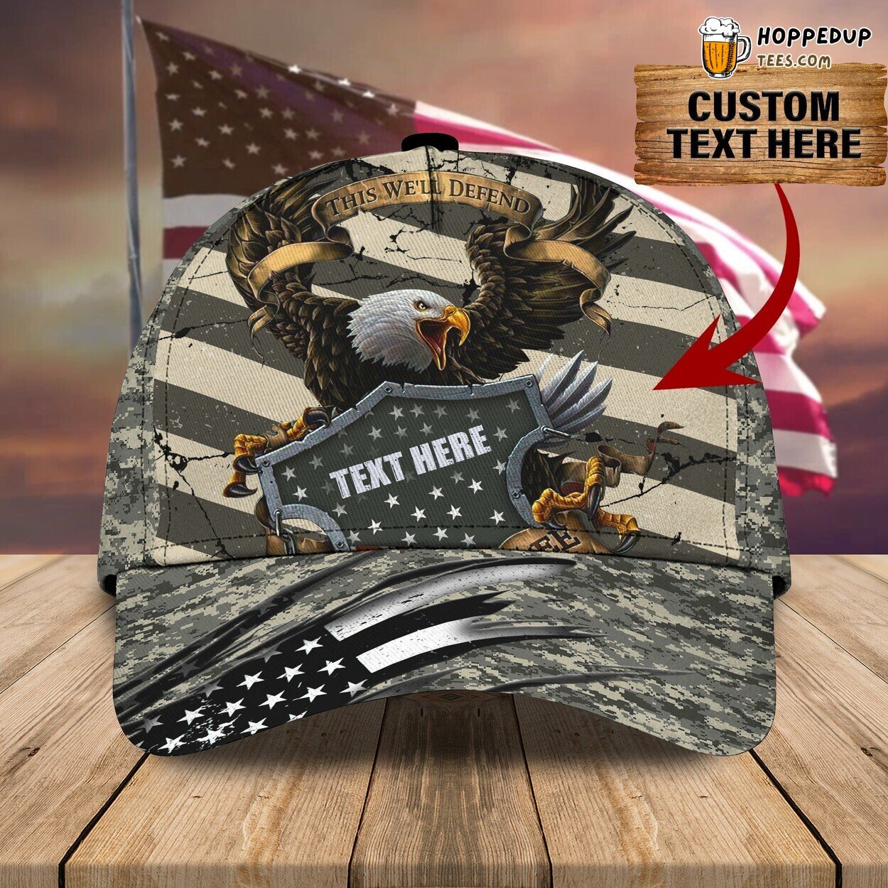 Personalized Veteran 3D Baseball Cap Unique Design Gift Hat Classic