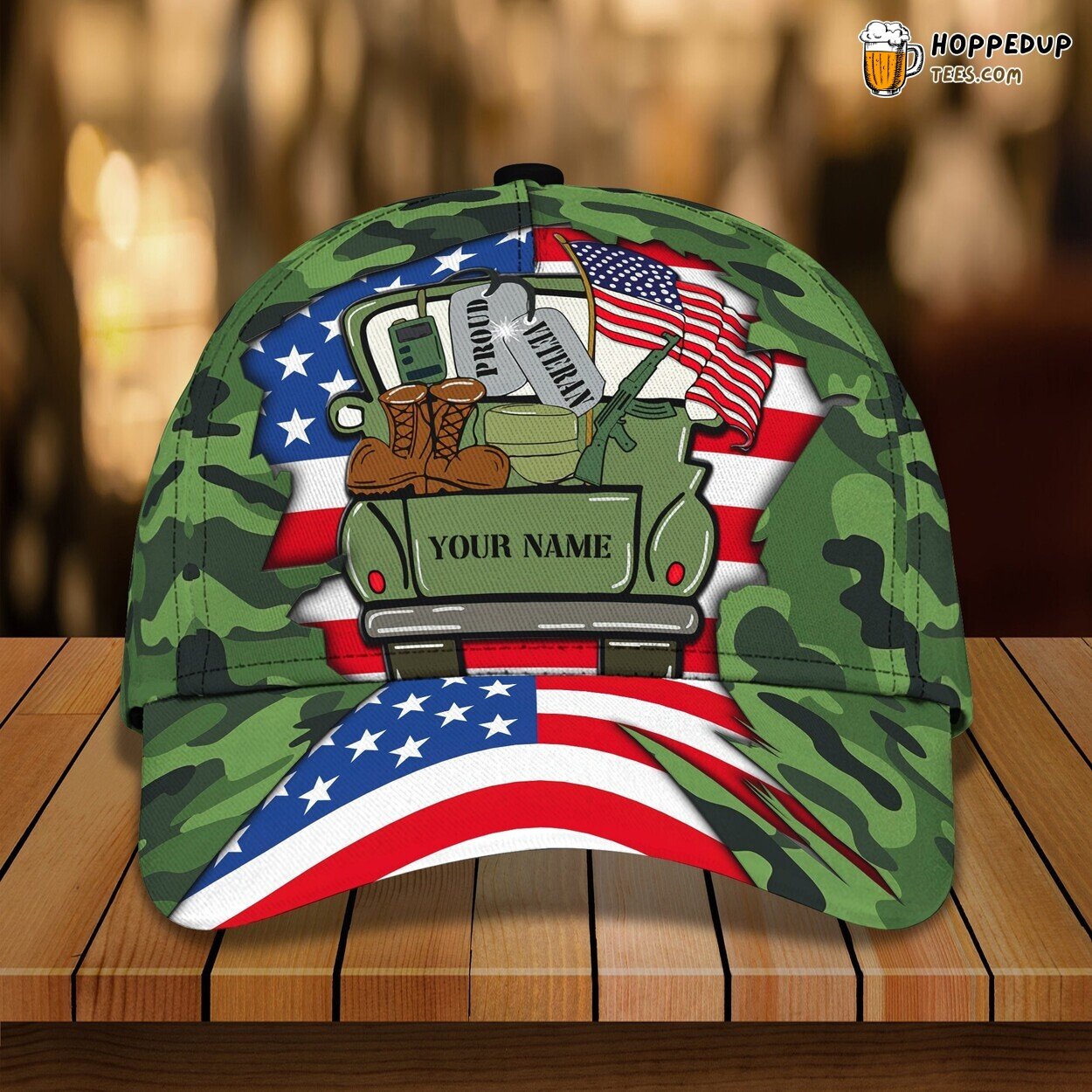 Personalized Veteran Honor Classic Cap 3D Unique Custom Service Tribute