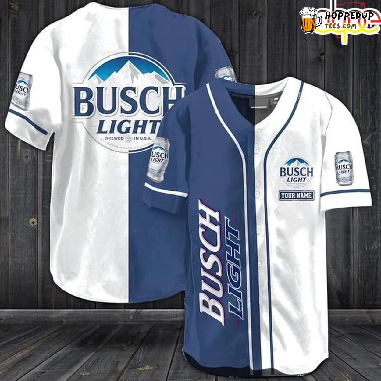 Personalized White Design Busch Light Baseball Authentic Jersey Shirt