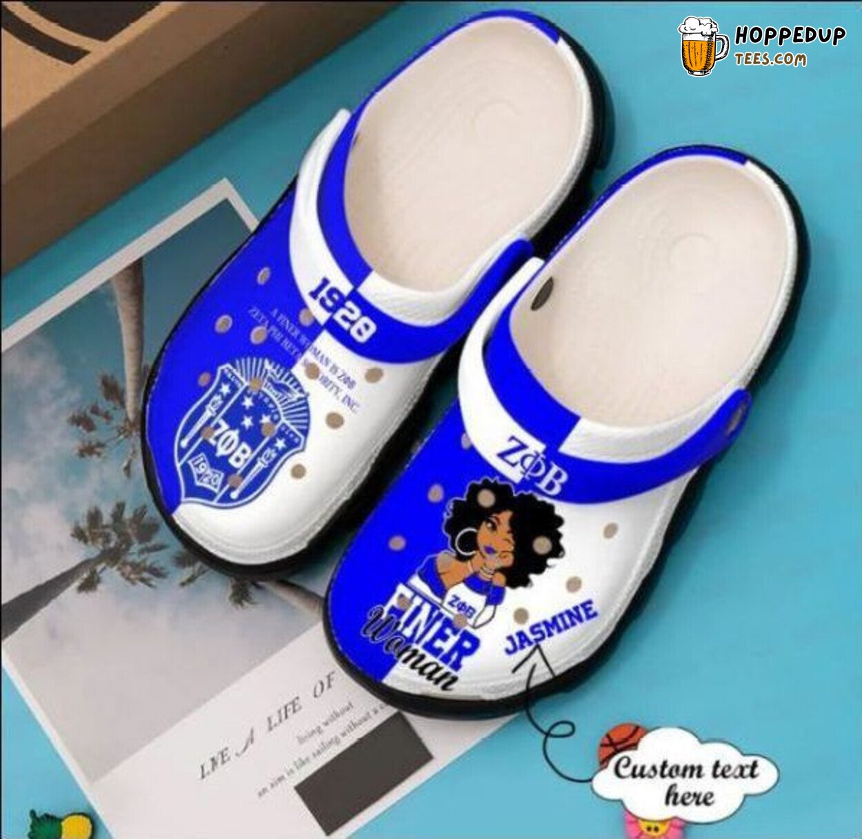 Personalized Zeta Phi Beta Finer Woman Special Gift Comfy Clog