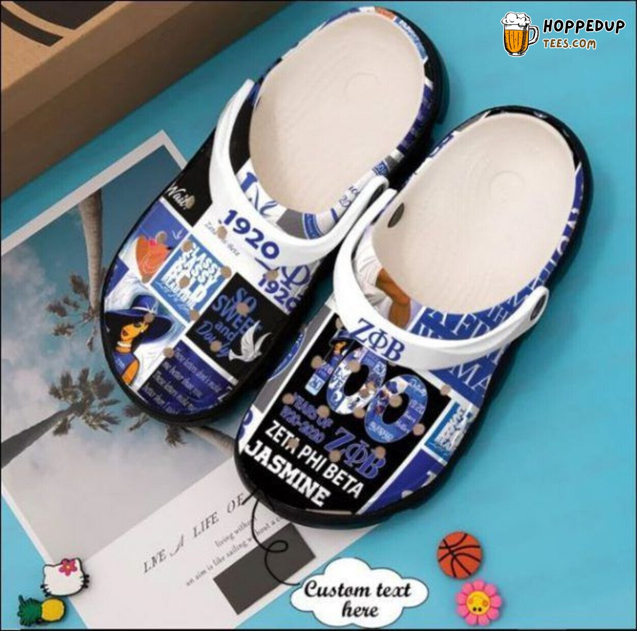 Personalized Zeta Phi Beta Finer Woman Themed Rubber Clog Shoes Comfy Wear