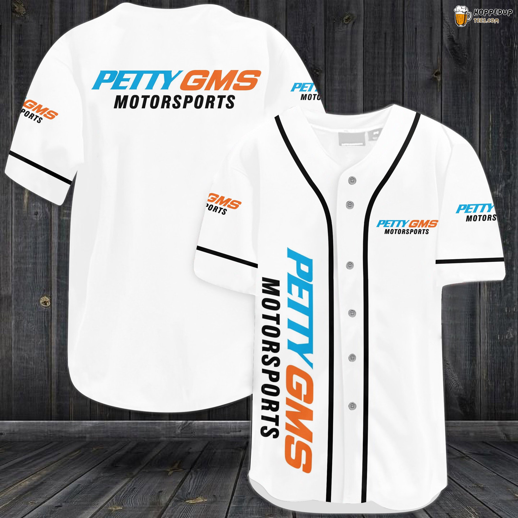 Petty GMS Motorsports Baseball Jersey White Unisex Jersey Shirt