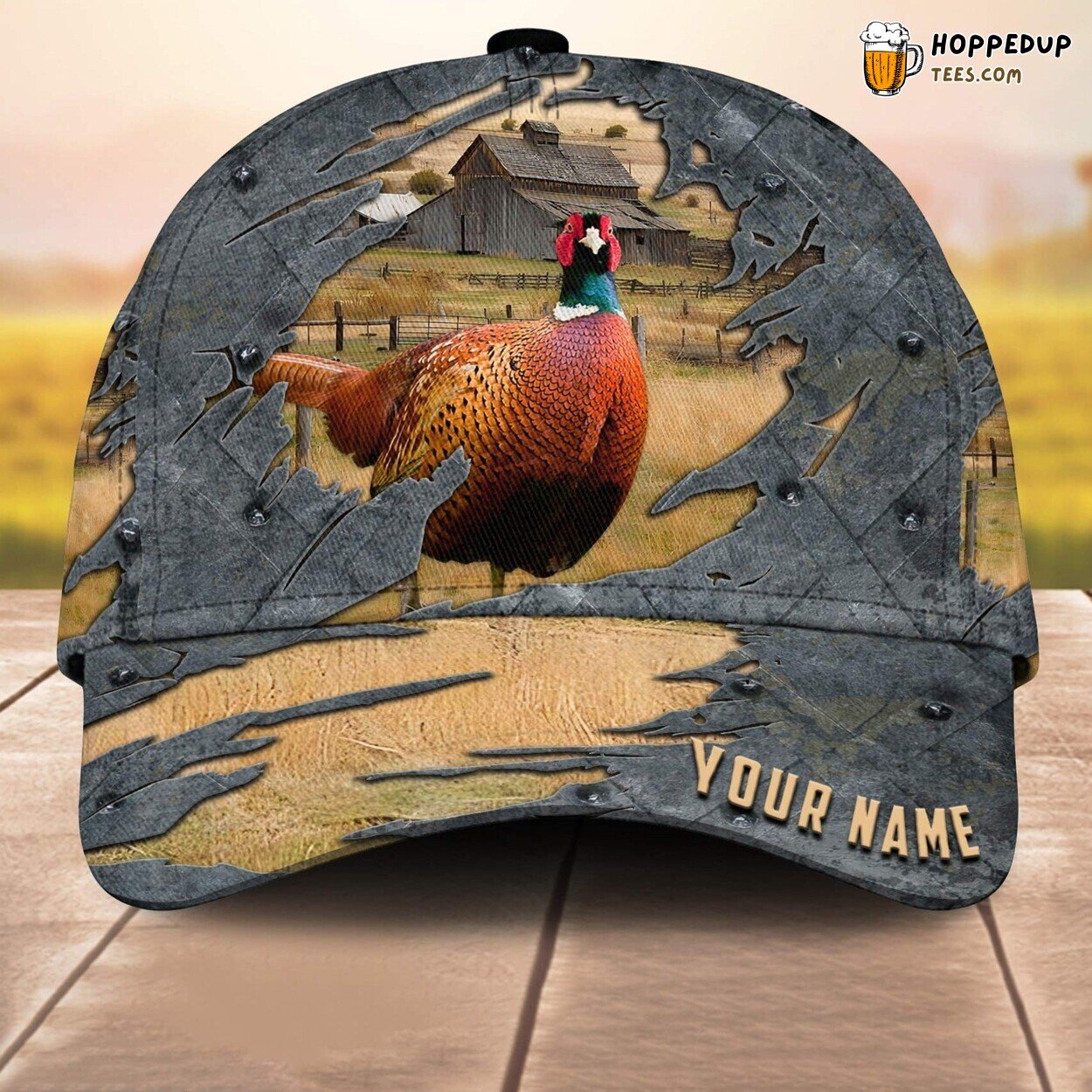 Pheasant Name Unique 3D Cap Baseball Print Farm Lovers Animal Leather Design