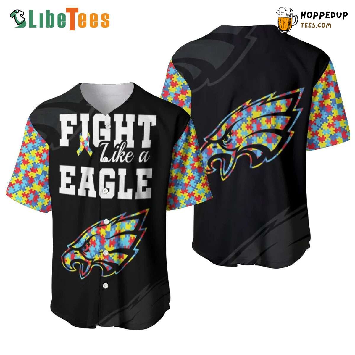 Philadelphia Eagles Baseball Jersey Fight Like An Eagle Motif