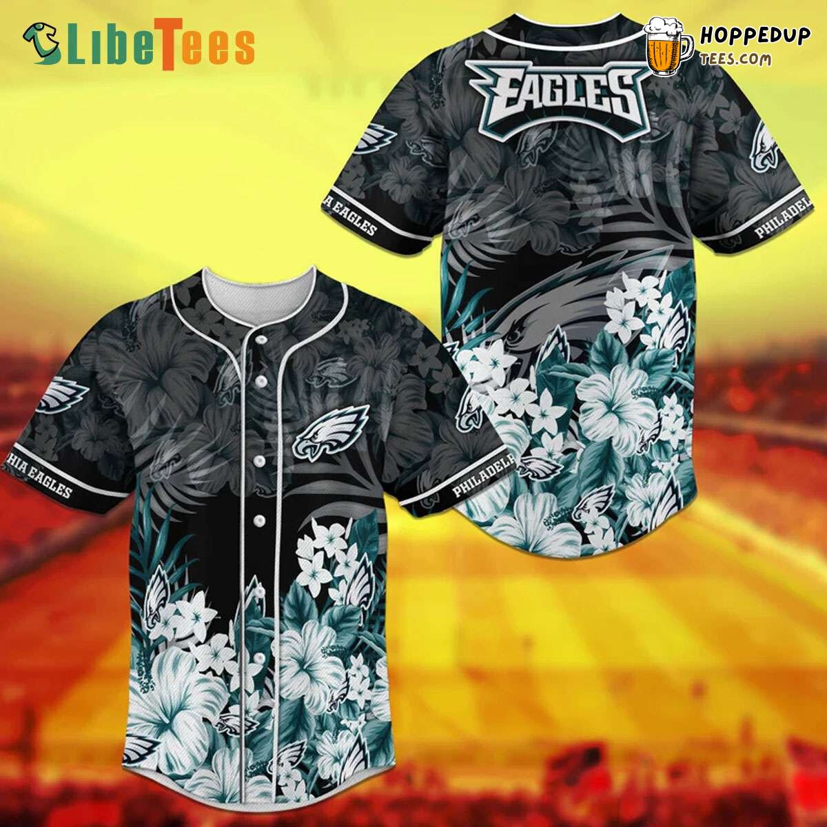 Philadelphia Eagles Baseball Jersey Floral Perfect Gifts For Your Loved Ones Jersey Shirt
