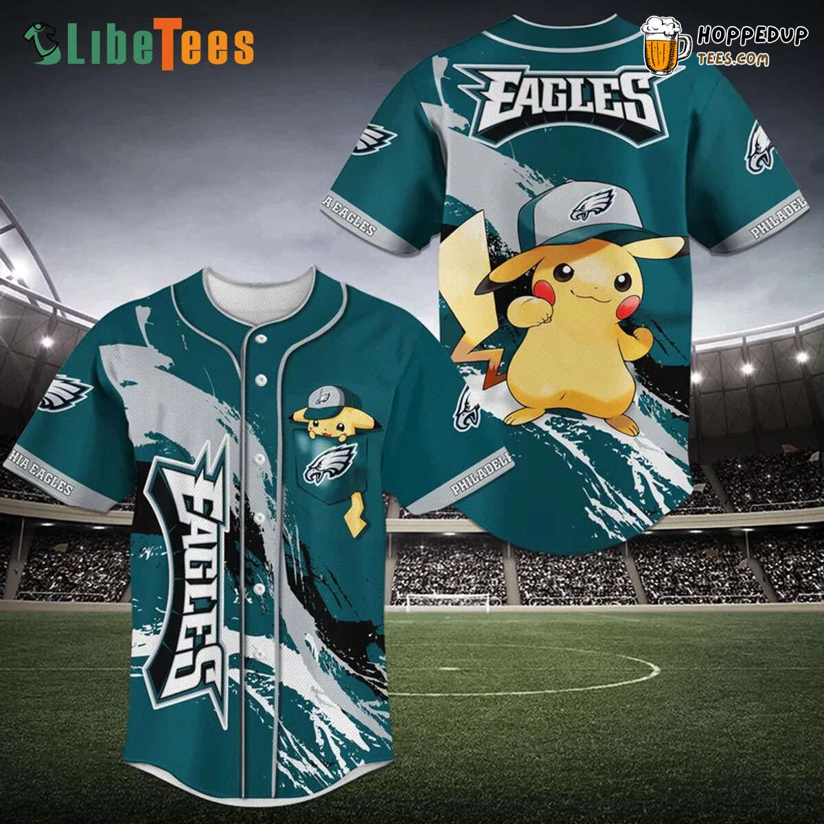 Philadelphia Eagles Baseball Jersey Pikachu Perfect Gifts For Your Loved Ones Jersey Shirt