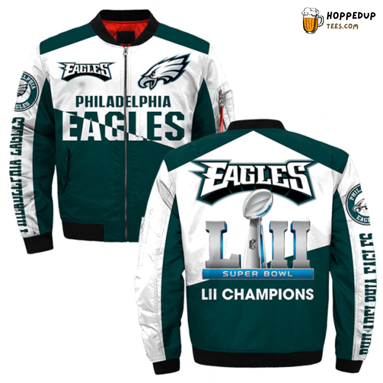 Philadelphia Eagles Deluxe 3D Bomber Jacket Athletic Masterpiece