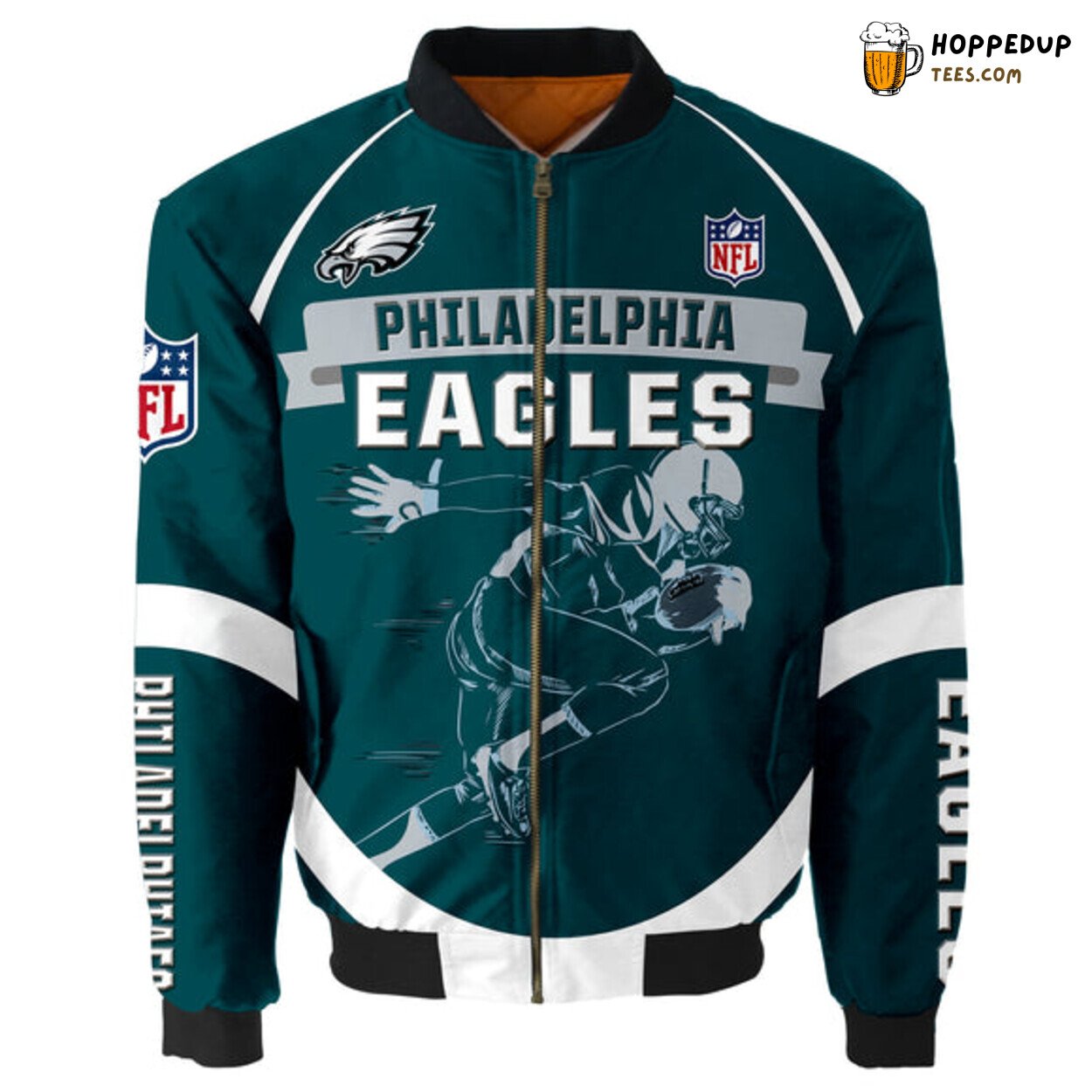 Philadelphia Eagles Graphic Player Bomber Jacket Sporty Series Classic Design