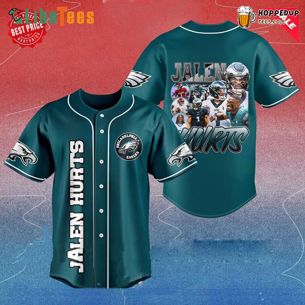 Philadelphia Eagles Jalen Characters Photo Baseball Jersey