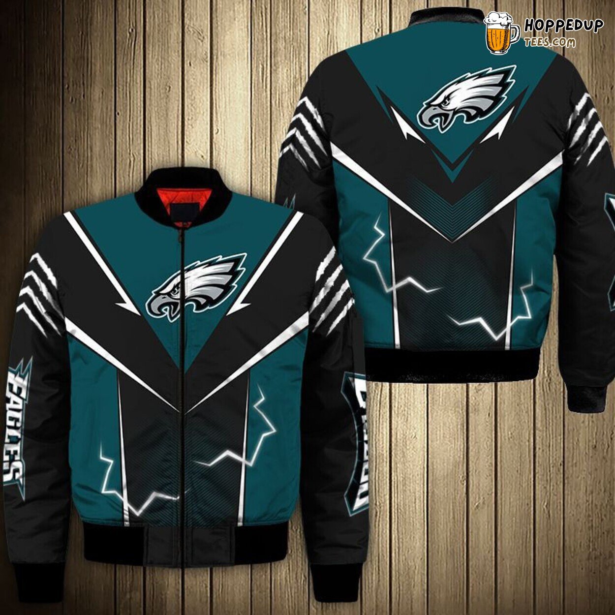 Philadelphia Eagles Lightning Graphic Bomber Jacket Men’s Elite Selection
