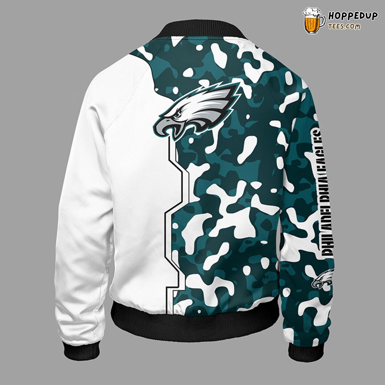 Philadelphia Eagles NFL Camouflage Green Bomber Jacket Distinct Style