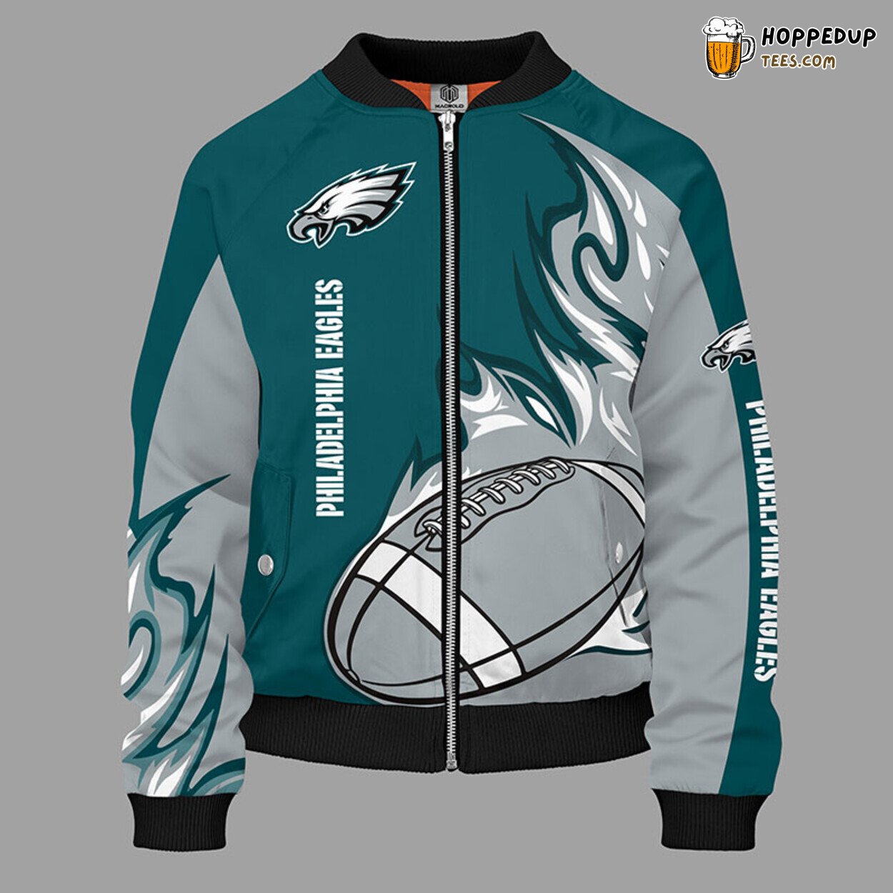 Philadelphia Eagles NFL Distinct Green Bomber Jacket Design