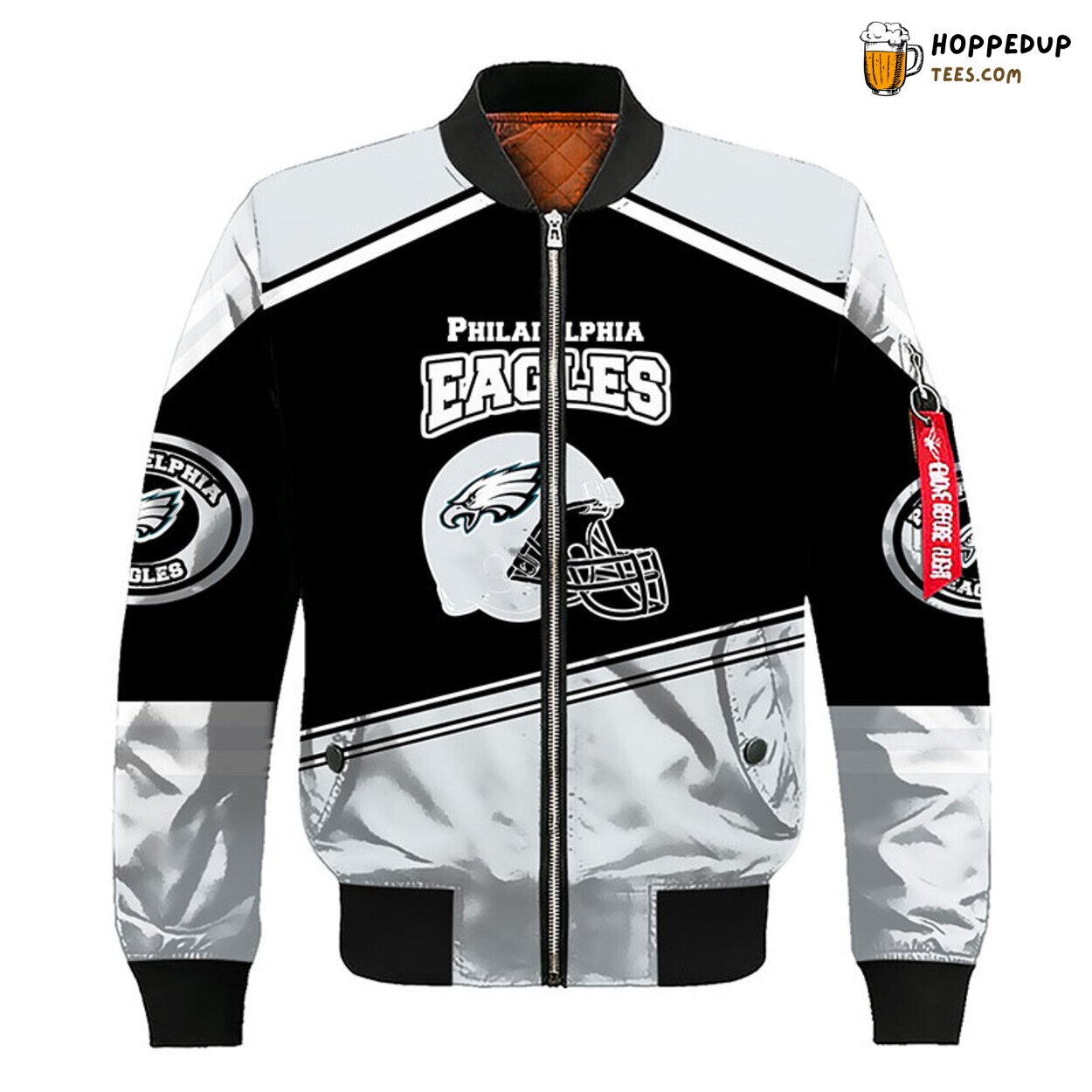 Philadelphia Eagles NFL Silver Bomber Jacket Distinctive Stylish Look