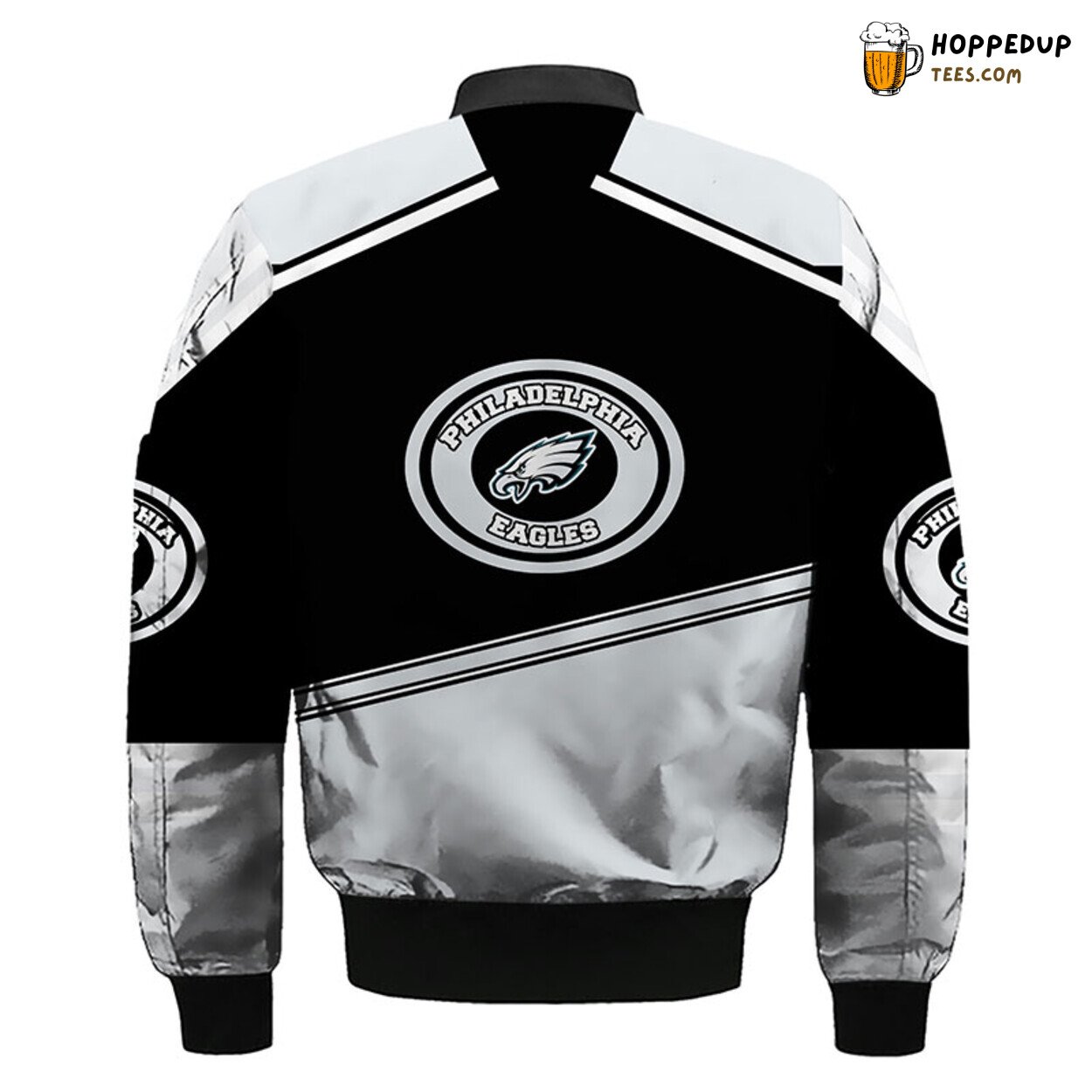 Philadelphia Eagles NFL Silver Bomber Jacket Distinctive Stylish Look