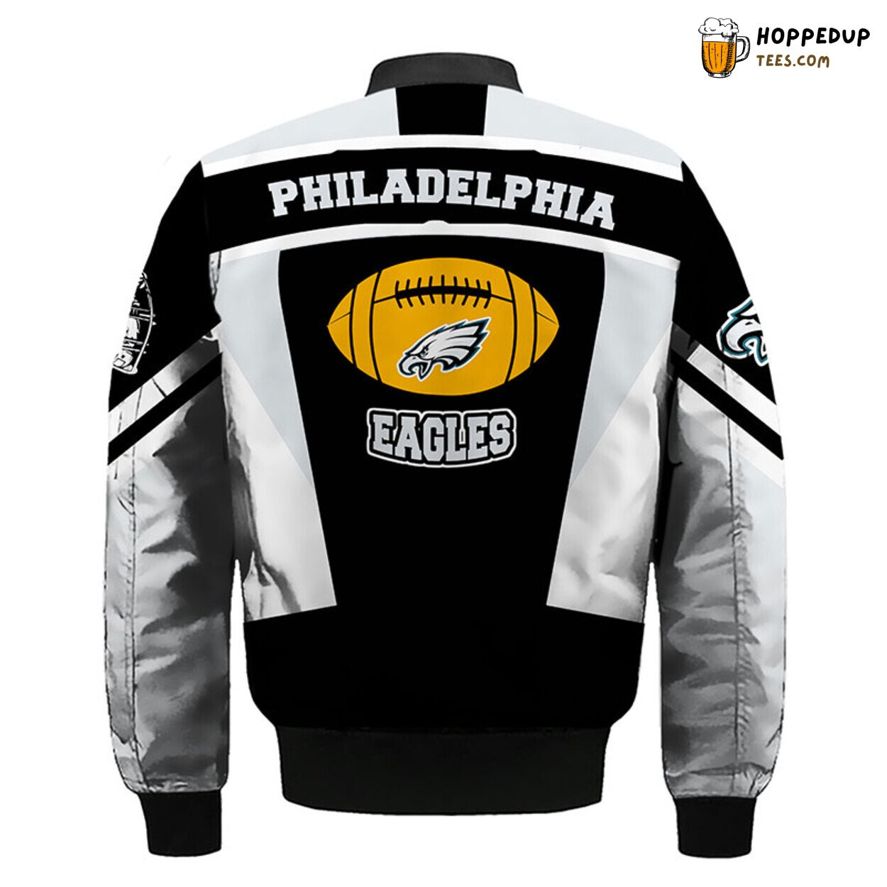 Philadelphia Eagles NFL Skull Silver Bomber Jacket Unique Look