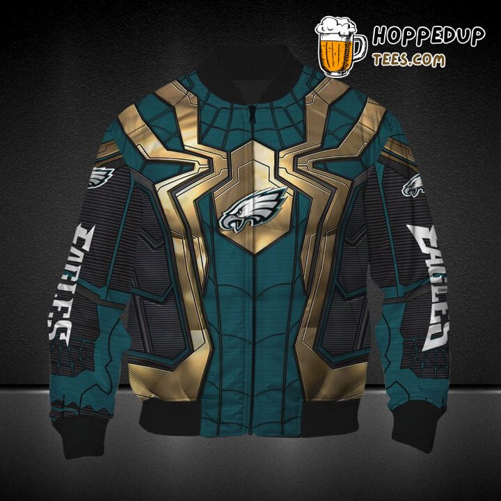 Philadelphia Eagles NFL Special Spider Man Bomber Jacket Theme