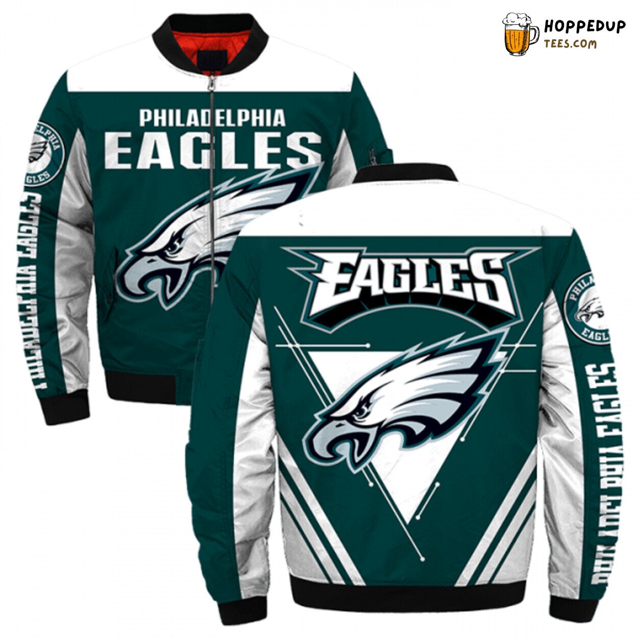 Philadelphia Eagles Refined 3D Bomber Jacket Unique Athletic Edition