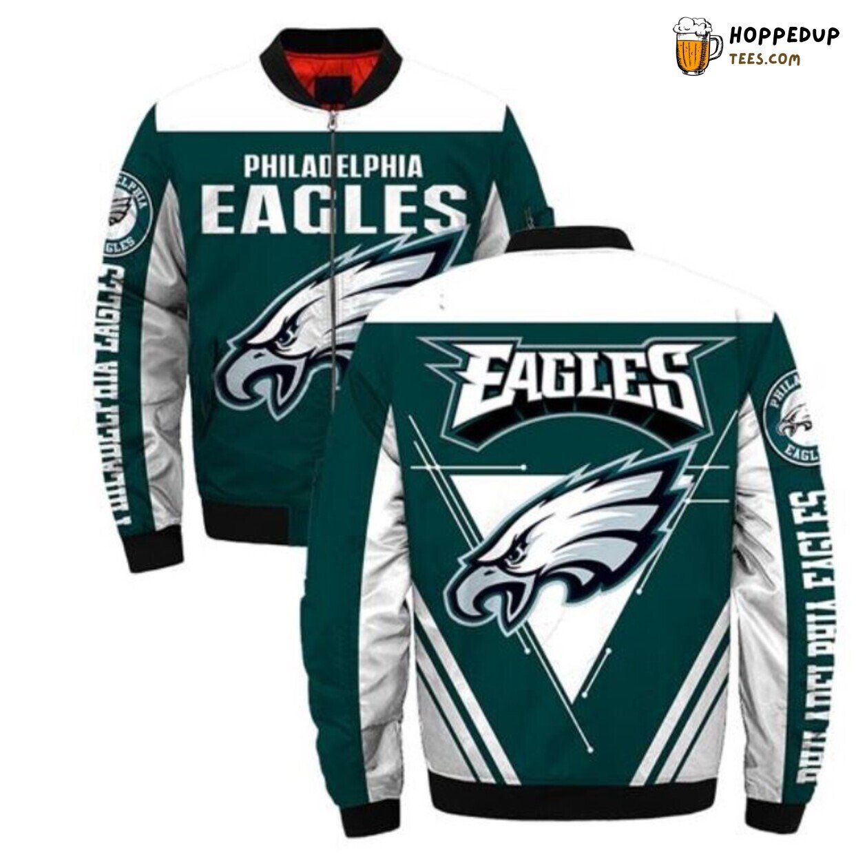 Philadelphia Eagles Style Winter Coat Bomber Jacket Authentic Wear