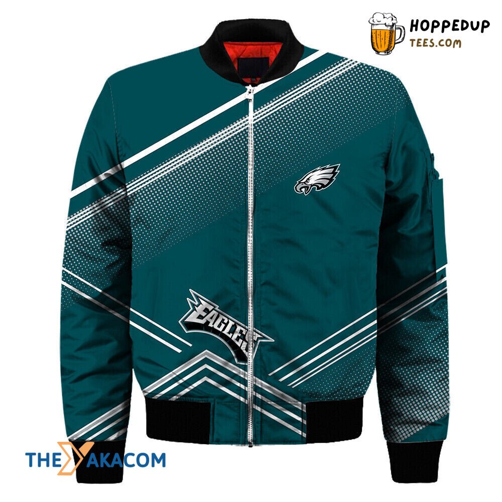 Philadelphia Eagles Super Bowl Polka Dots Team Bomber Jacket Fan Gift