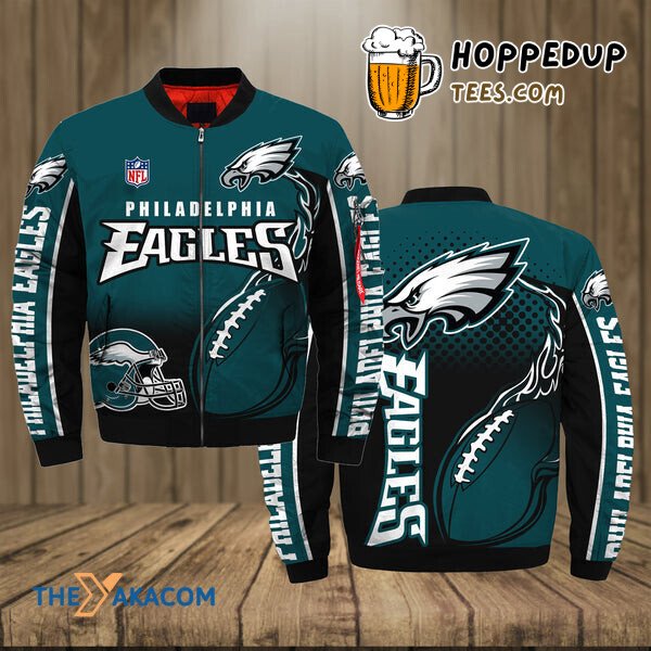 Philadelphia Eagles Super Bowl Rugby Cap Bomber Jacket Team Fan Festive Gift