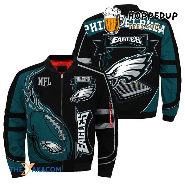 Philadelphia Eagles Super Bowl Symbol Team Bomber Jacket Fan Christmas Gift