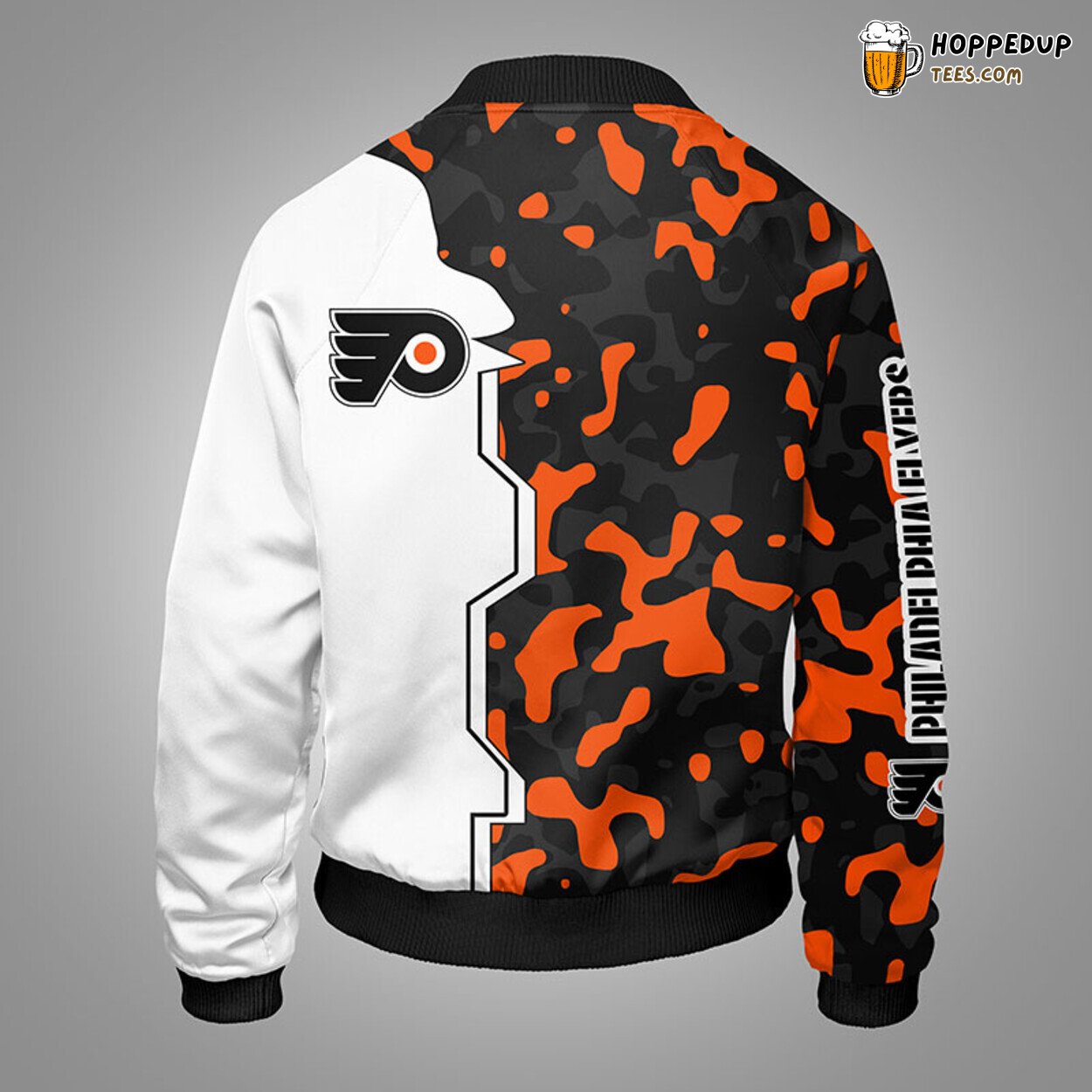 Philadelphia Flyers NHL Camouflage Orange Distinct Bomber Jacket Stylish Look