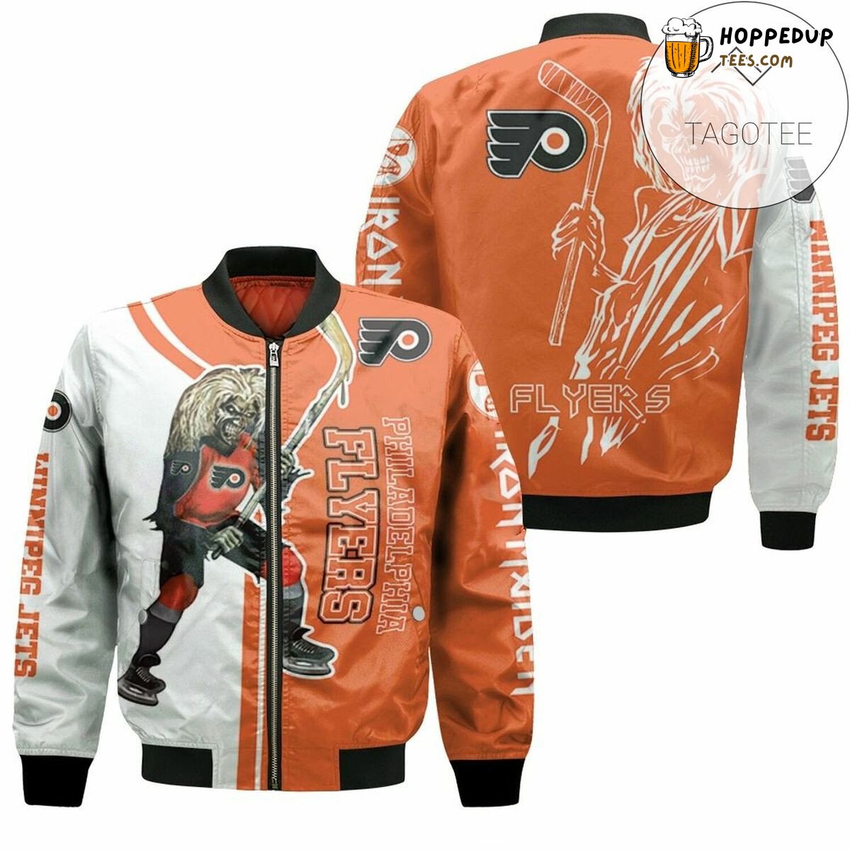 Philadelphia Flyers NHL Unique Zombie Theme Bomber Jacket Fit