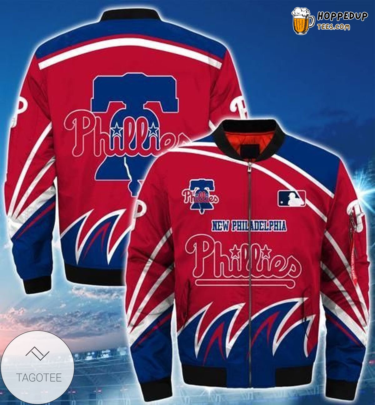 Philadelphia Phillies MLB Red Blue Fanatic Bomber Jacket Line