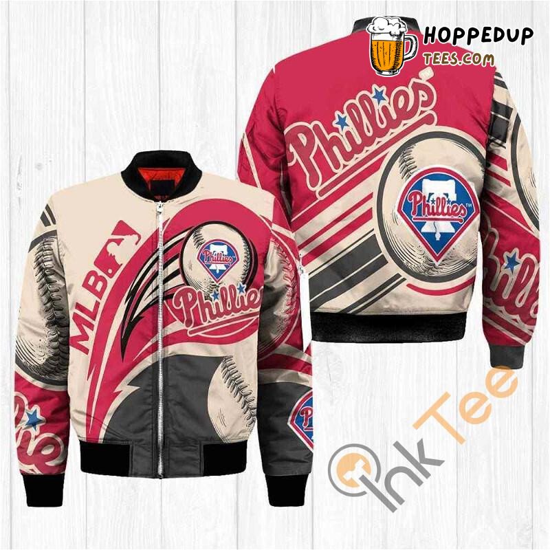Philadelphia Phillies MLB Red Bomber Jacket Authentic Gear