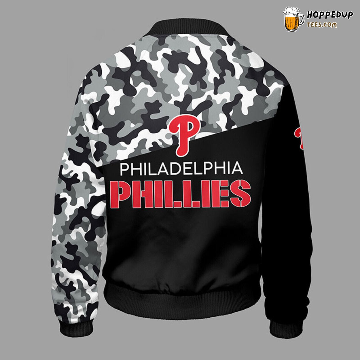 Philadelphia Phillies MLB Unique Camouflage Red Bomber Jacket Design